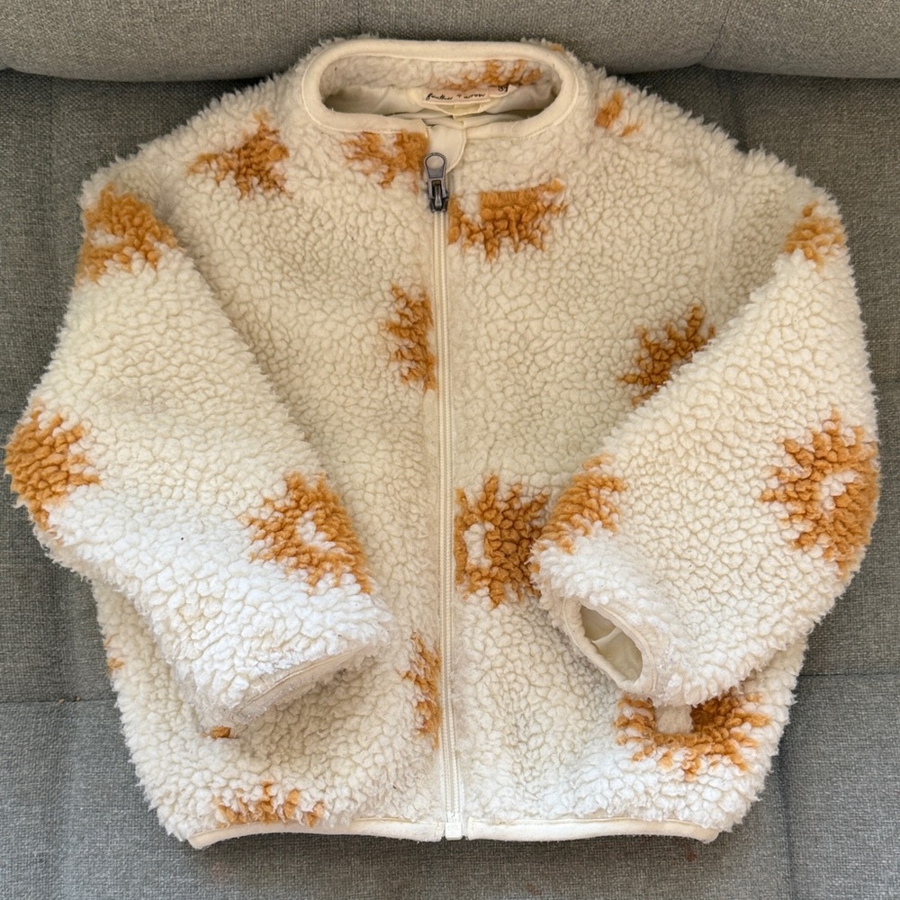 Feather 4 Arrow girls Cozy Cream and Tan  Jacket